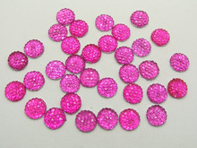 200 Bright Pink Acrylic Round Flatback Dotted Rhinestone Gems 8mm(0.31") 2024 - buy cheap