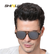 Gafas de sol polarizadas con marco grande para hombre, lentes de sol laminadas de madera, deportivas, de marca de diseñador, SH73002 2024 - compra barato