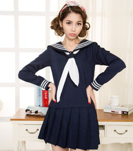 Japanese School Navy Sailor Uniform T-shirt + Skirts Scarf Student Class Navy Sailor School Uniforms For Cosplay Girls Suit 2024 - buy cheap