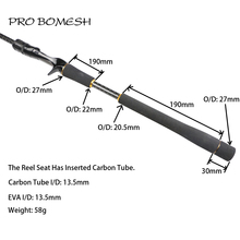 Pro Bomesh 1 Conjunto 58g Porca de Bloqueio de Alumínio Fundição EVA Lidar Com Kit de Baixo Do Mar Barco Haste Haste Lidar Com Kit DIY Vara De Pesca Pólo Acessório 2024 - compre barato