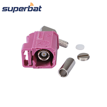 Superbat Fakra Crimp Jack Right Angle Connector Key Code H Violet for Radio Controlled Keyless Heating 2024 - buy cheap