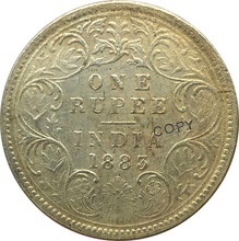 1883 monedas de la India, moneda de copia de plata chapada en cuproníquel de la Reina Victoria, una Rupa 2024 - compra barato