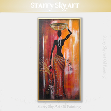 New Arrivals Hand-painted Unframed Modern Abstract African Woman Figure Oil Painting on Canvas Beauty Black Woman Oil Painting 2024 - buy cheap