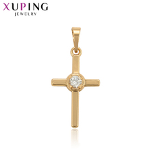Xuping-Colgante de temperamento chapado en oro para mujer, joyería en forma de cruz, regalos del Día de la madre 34567 2024 - compra barato