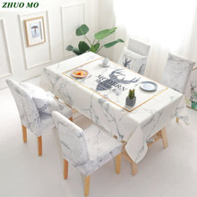New waterproof anti-hot oil tablecloth Nordic table Chair cover Home decoration for Kitchen accessories Rectangular table cloth 2024 - compre barato