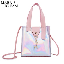 Mara's Dream 2021  Women Messenger Bags PU Leather Solid Flap Laser Mini Bag Tassel Deer Toy Flap Shape Bag Women Shoulder Bags 2024 - buy cheap