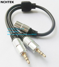 NCHTEK 1/8" 3.5MM Female to Dual 3.5MM Male Input TRS Stereo Audio Adapter Splitter Cable About 30CM/Free shipping/2PCS 2024 - buy cheap