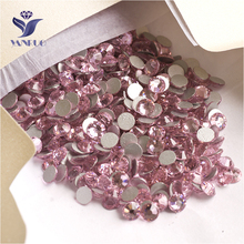 YANRUO 2058NoHF Light Rose Crystal Strass Non Hot Fix Flat Back DIY Stick On Rhinestones For Nail Art 2024 - buy cheap