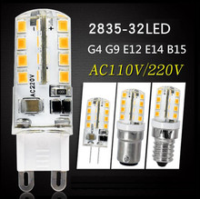 YOU MINI G4 G9 E14 E12 B15 5W 32LED SMD2835 AC 220V/110V LED Corn Lights 2024 - buy cheap