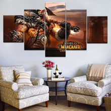 5 Panel HD Printed WOW game posters wall Print On Canvas Art Painting For living room modern home decoration artwork 2024 - buy cheap