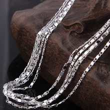silver plated figaro chain necklace wholesale jewelry accessories for women party gift length 16 18 20 22 24 26 28 30 inches 2024 - buy cheap