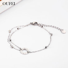 OUFEI Chain Link Bracelets Bangles Stainless Steel Jewelry For Woman Vogue 2019 Jewelry Accessories wholesale lots bulk 2024 - compre barato