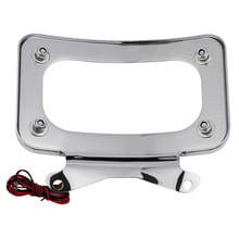 Motorcycle Curved Laydown License Plate Mount Frame Light For Harley Touring Road King Street Glide 2017 2018 2019 2020 2021 2024 - buy cheap