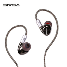 SIVGA SM001 Dual Drivers Wired Sport Earphones Hi-Fi Stereo Noise Cancelling Earbuds with 3 replace nozzles + 2 Detachable MMCX 2024 - buy cheap