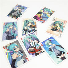 54 Sheets/Set Anime Hatsune Miku Poker Cards Cartoon Character Playing Cards Postcard Fans Gift 2024 - buy cheap