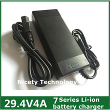 24V Li-ion Charger 29.4V 4A Li-ion Battery charger for 25.2V 25.9V 7 Series Lithium li-ion Battery Electric Bike Good Quality 2024 - buy cheap