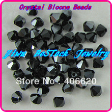 Free Shipping, 720pcs/Lot 4mm jet hematite color Chinese Top Quality Crystal Bicone Beads 2024 - buy cheap