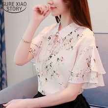 2019 summer fashion short chiffon sleeve turn down collar women shirt Elegant Lady chiffon blouse Women blouses and top  3150 50 2024 - buy cheap