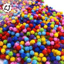 New 100pcs/lot 10mm mixed color polyester pom pom ball for garment home christmas party carft decoration DIY accessory material 2024 - buy cheap