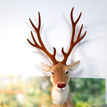 large 35x35x70cm simulation sika deer's head polyethylene&furs wall pandent model prop,home ,bar decoration Xmas gift w1508 2024 - buy cheap