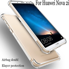 Для Huawei Nova 2i чехол с воздушной подушкой прозрачный мягкий Силиконовый ТПУ ударопрочный полный защитный чехол для телефона Чехлы HuaweiNova2i 2024 - купить недорого