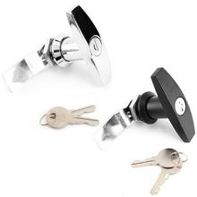 Rear Fixing T Handle Lock Tool Box Garage Door Lock with Keys T-Shape Lock Zinc Alloy for Trailer Caravan Canopy 2024 - buy cheap