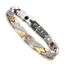 Personality twisted healthy magnetic men and women bracelet Creative snake magnet care bracelet zinc alloy jewelry 2024 - buy cheap