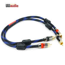 2 unids/par Cable RCA de alta velocidad Cable de Audio Digital con doble magnético-anillo-azul 2024 - compra barato