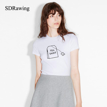 Camiseta de té con estampado de Humor para mujer, ropa divertida Harajuku Tumblr, Hipster, 2020 2024 - compra barato