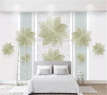 Wellyu-papel de parede personalizado em 3d, simples, com três dimensional, elegante, floral em relevo, fresa de parede de fundo de tv 2024 - compre barato