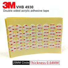 3M Double Sided acrylic Foam adhesive tape VHB 4930 Die cutting high performance white color/25MM Circle/we can offer other size 2024 - buy cheap