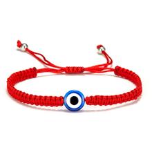 Rinhoo-pulsera de cuerda de hilo rojo de la suerte, brazalete de cuerda tejida ajustable, hecha a mano, 2021 2024 - compra barato