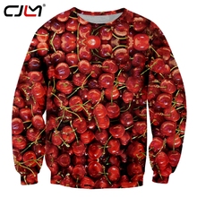 CJLM персональная 3D полная печать мужская красная женская смешная одежда унисекс Мужской пуловер с изображением вкусных фруктов 2024 - купить недорого