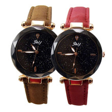 Новые стильные женские простые часы LED Splendid, кожаные повседневные часы, Роскошные Аналоговые кварцевые наручные часы звездного неба 2024 - купить недорого