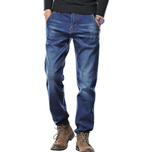 2018 Men's Casual Autumn Denim Cotton Hip Hop Loose Work Long Trousers Jeans Pants men jeans pants Plus size 44 46 48 2024 - buy cheap