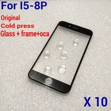 10pcs FRONT glass with frame oca For iPhone 6 6s 7 7G 8 plus X 3in1 outer Glass lens Frame OCA replacement for iphone 5 5s SE 5C 2024 - buy cheap