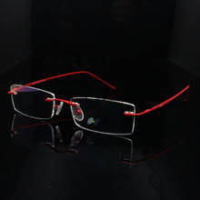 SORBERN New 5 Colors Square Alloy Rimless Eyeglasses Women Men Light Optical Frames Prescription Lens Business Eyewear 2024 - buy cheap