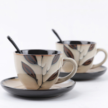 Vintage coffee cups set Ceramic Mug cup and saucers Spoon Bone China tea cup design tazas de cafe espresso european coffee 2024 - buy cheap