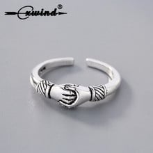 Cute Hand in Hand Lovers Ring Handshake Ring Fashion Open Finger Rings for Girls/Boys Party Accessories Jewelry 2024 - buy cheap