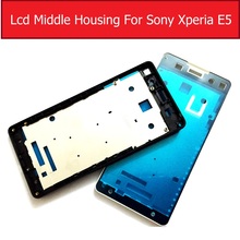 Carcasa central LCD genuina para Sony Xperia E5, F3311, F3313, placa frontal, marco frontal, cubierta biselada, piezas de enchufe de polvo de llave lateral 2024 - compra barato