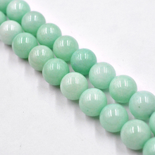 Cuentas sueltas redondas de Celadon Jades para fabricación de joyas, abalorios de piedra Natural de 4, 6, 8, 10, 12 MM, tamaño a elegir 2024 - compra barato