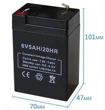 Free shipping 6V 5Ah lead acid battery rechargeable battery emergency light battery vrla battery high quality 2024 - buy cheap