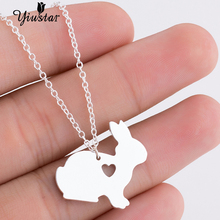 Yiustar Mini Sweet Cute Hollow Charm Love-Rabbit Pendant Necklaces Graceful Charming Necklace For Women Girls Kids Party Gifts 2024 - buy cheap
