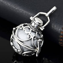 Mexcian Bola Pendants 22MM Silver Harmony Ball Ringing bell Chime Pendants Floating Locket Cages Baby Shower Gifts Wishing Balls 2024 - buy cheap