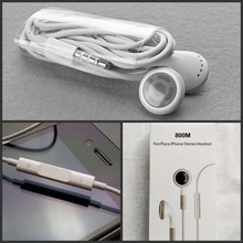 Top quality stereo in-ear Earphone With Mic & volume control for Apple iPhone 4 4S for ipod noise canceling earbuds with box 2024 - buy cheap