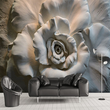 Papel tapiz de Mural personalizado para decoración del hogar, papel tapiz 3D con Rosa de algodón, pintura de flores para sala de estar, sofá, TV, Fondo de pared, 3D 2024 - compra barato