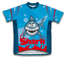 Jersey de Ciclismo de manga corta para niños, ropa transpirable de alta calidad, Blue Shark 2024 - compra barato