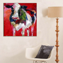 Hand Painted Modern Bull Oil Painting for Living Room Decor Handmade Home Decor Cow Gift Abstract Canvas Painting Hang Picture 2024 - buy cheap