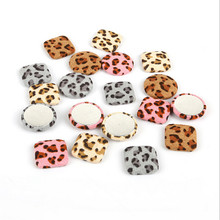 10pcs/lot  Round / Square Charms Leopard Shape Flat Button Beads For DIY Earrings Garment Brooch Hair Jewelry Making Accessories 2024 - buy cheap