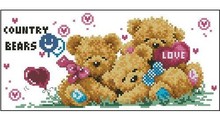 Embroidery Package Hot Sell Best Quality  Cross Stitch Kits Love Lovely Bear Free Shipping 2024 - buy cheap